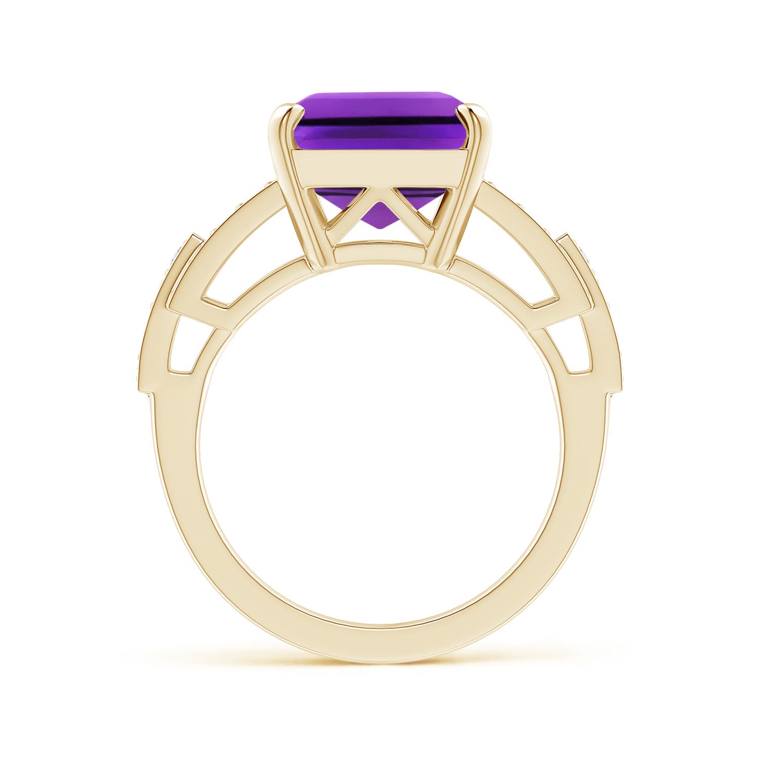 AAAA - Amethyst / 6.84 CT / 14 KT Yellow Gold