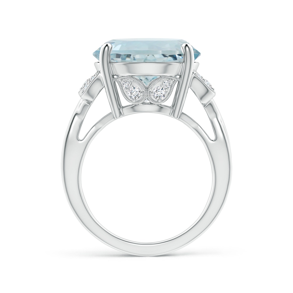 16.01x15.92x9.92mm AA GIA Certified Vintage Style Aquamarine Crossover Shank Ring in White Gold side 199