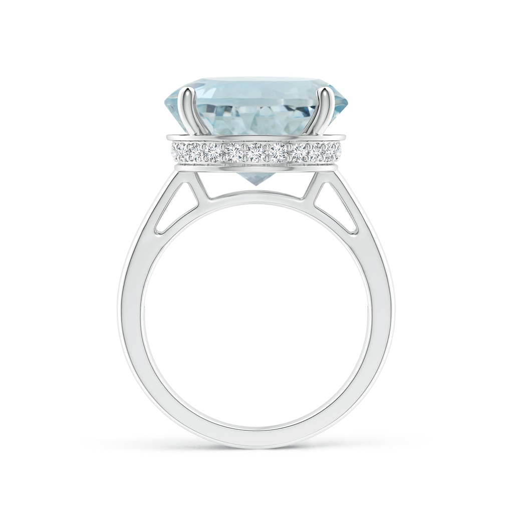 16.01x15.92x9.92mm AA GIA Certified Classic Round Aquamarine Solitaire Ring in White Gold Side 199