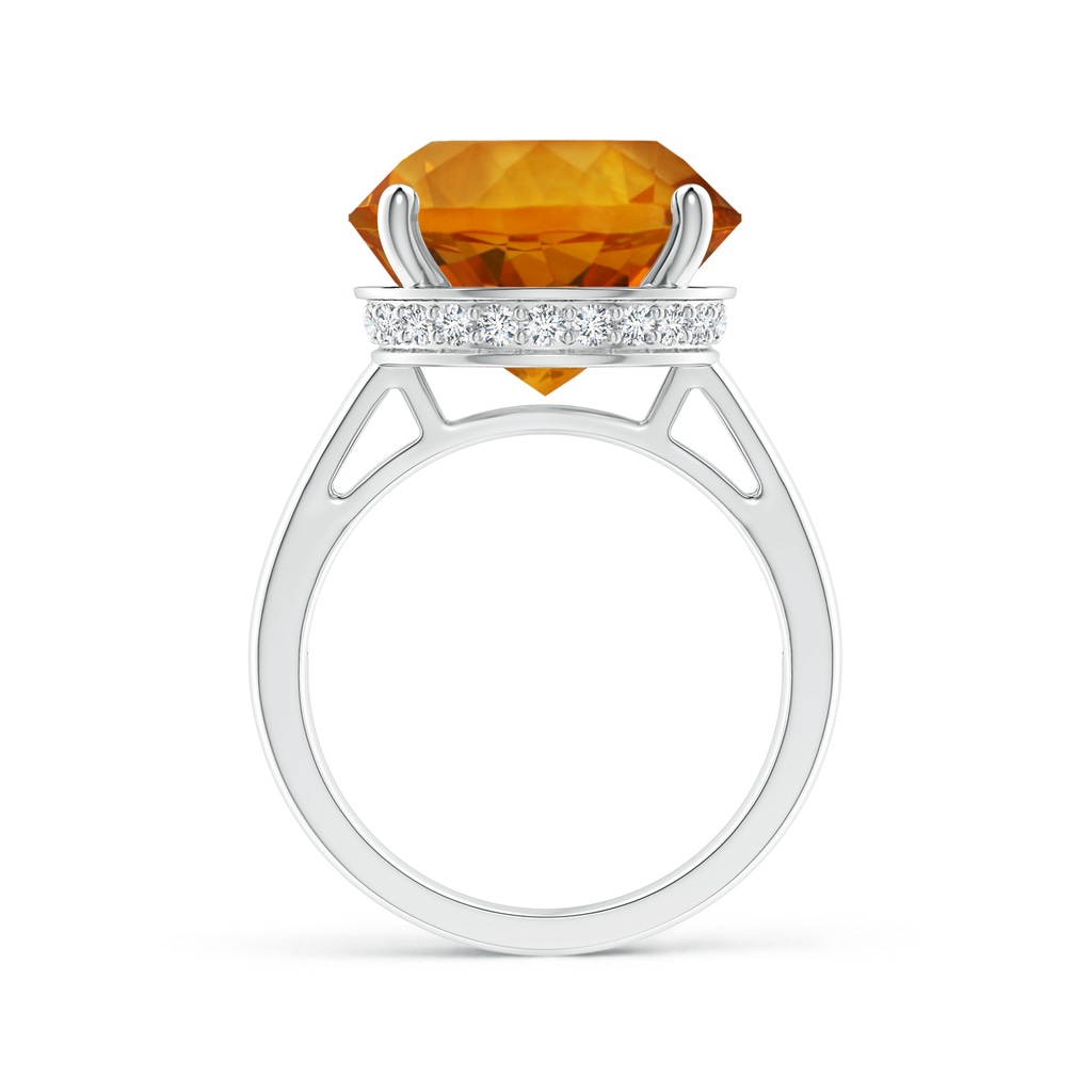 14.06x13.99x9.62mm AAAA Classic GIA Certified Round Citrine Solitaire Ring in White Gold Side 399