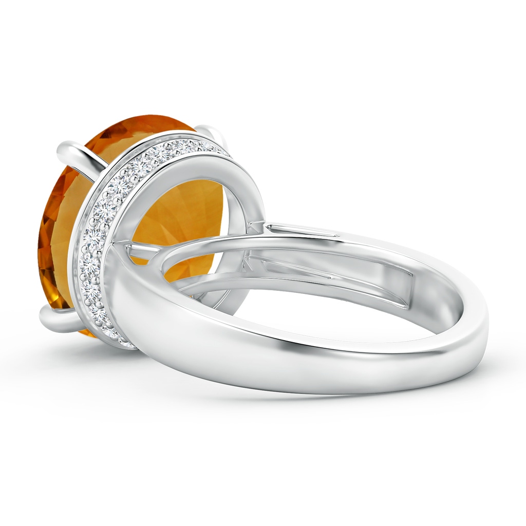14.06x13.99x9.62mm AAAA Classic GIA Certified Round Citrine Solitaire Ring in White Gold Side 499