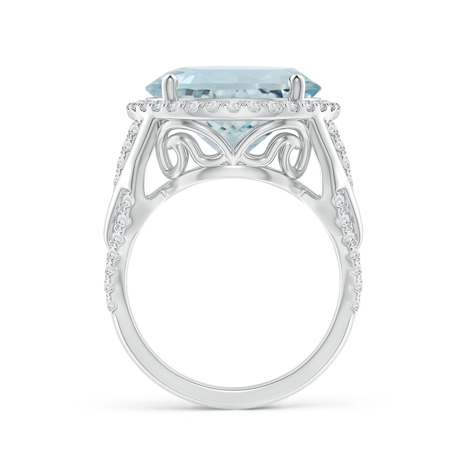 16.01x15.92x9.92mm AA GIA Certified Round Aquamarine Braided Shank Halo Ring in White Gold side 199