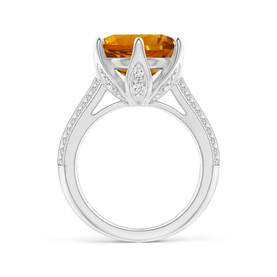 12.00x11.90x7.90mm AAAA Nature Inspired GIA Certified Round Citrine Floral Ring in White Gold side 199