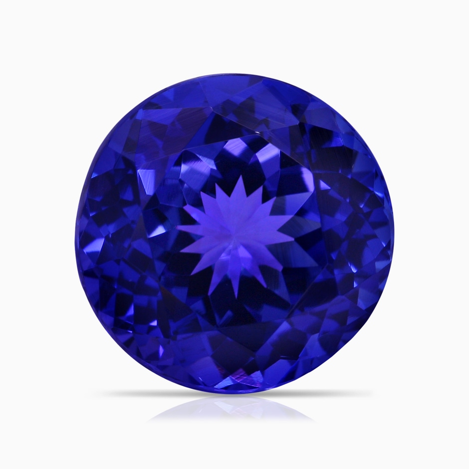 12.17-12.29x8.07mm AAAA GIA Certified Nature Inspired Round Tanzanite Floral Ring in 18K White Gold side 699