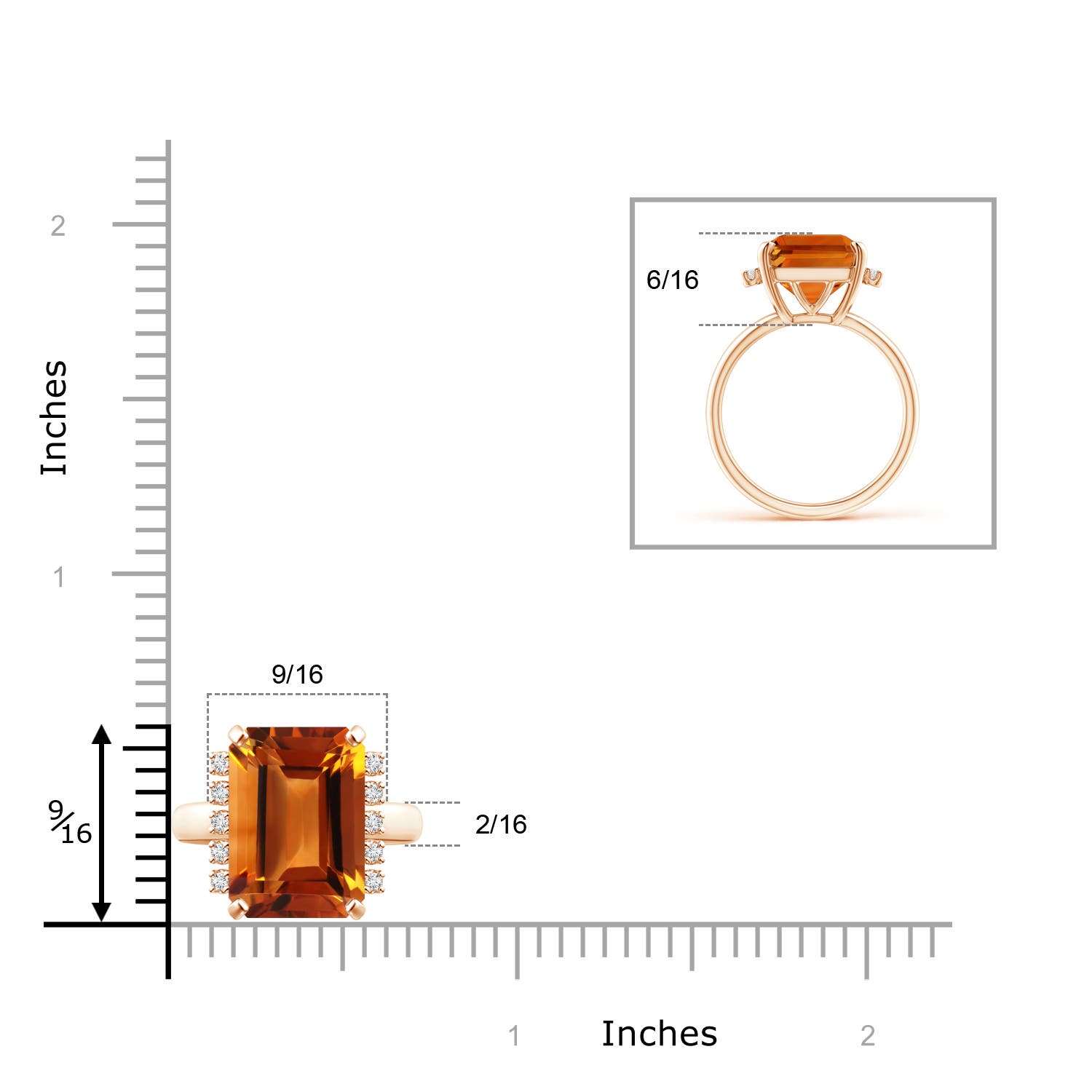 AAAA - Citrine / 6.9 CT / 14 KT Rose Gold