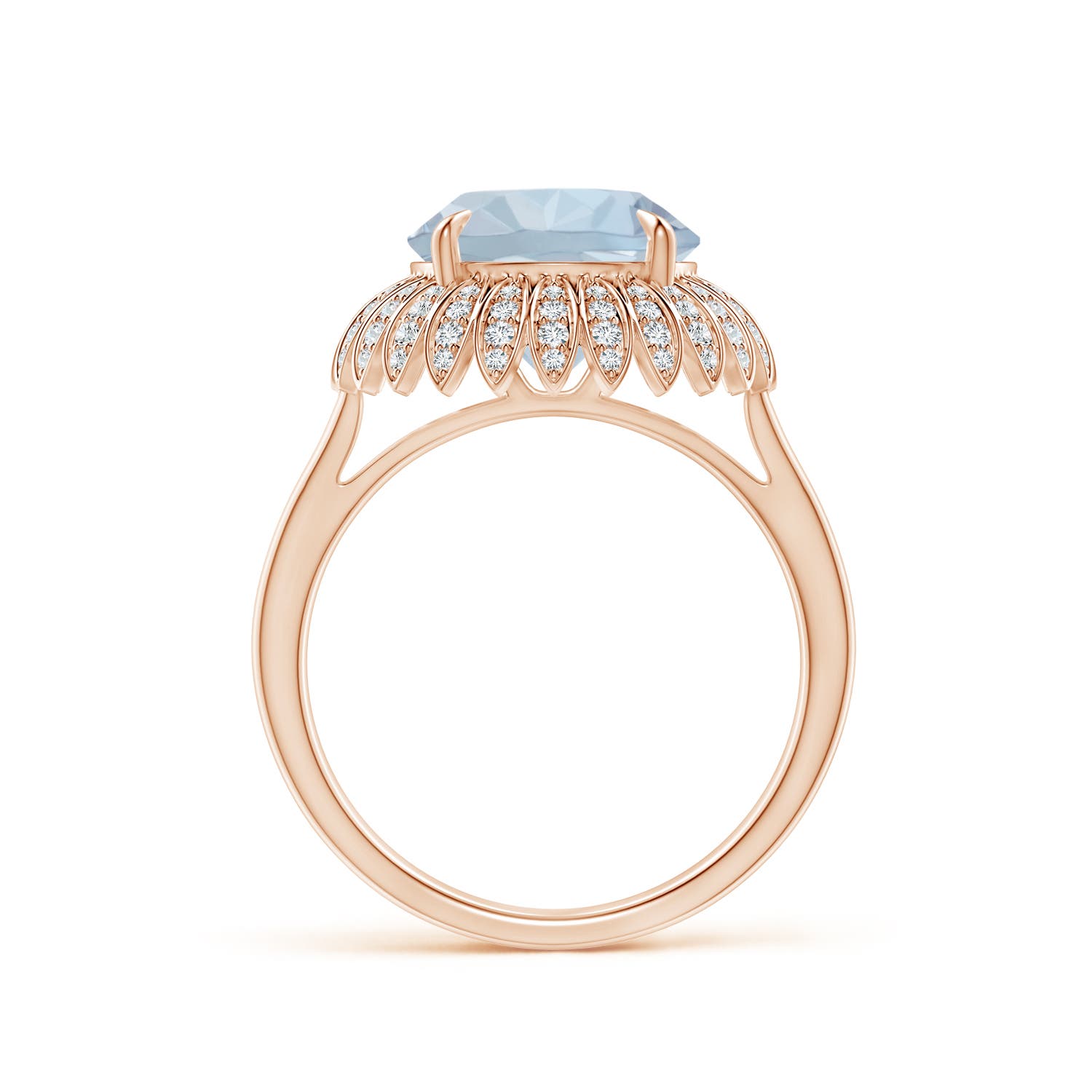 A - Aquamarine / 3.55 CT / 14 KT Rose Gold