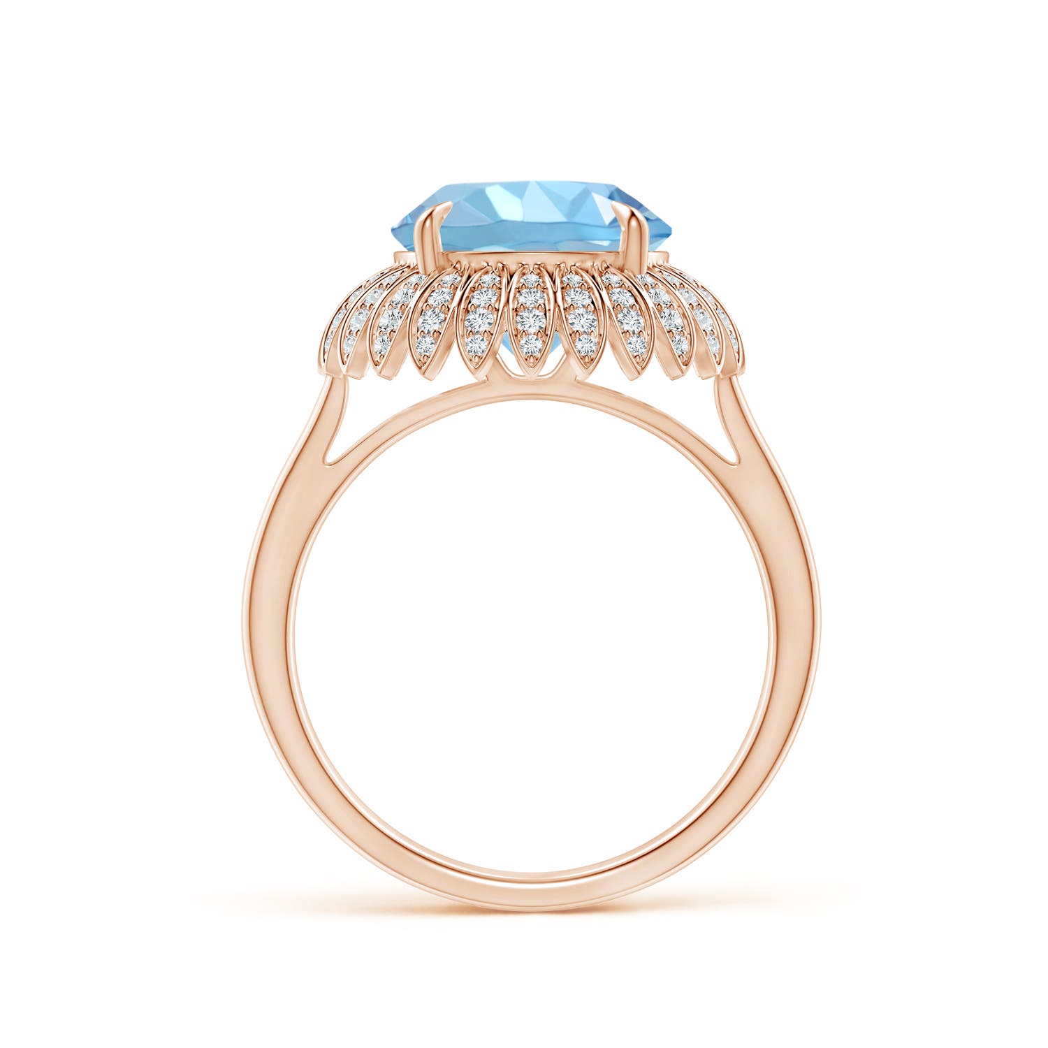 AAAA - Aquamarine / 3.55 CT / 14 KT Rose Gold