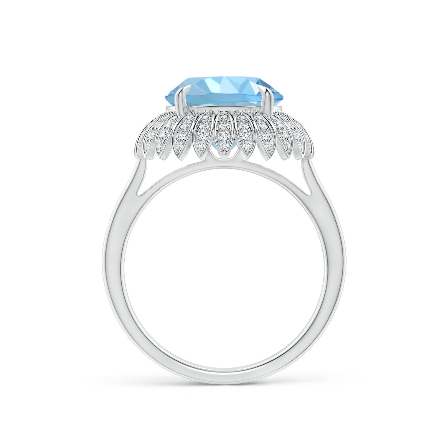 AAAA - Aquamarine / 3.55 CT / 14 KT White Gold