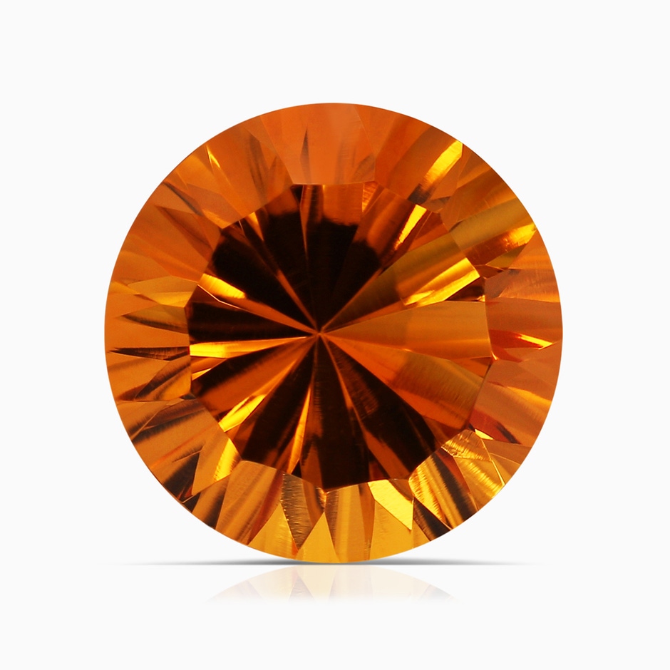 12.00-12.04x8.03mm AAAA GIA Certified Round Citrine Sunflower Ring in White Gold side 699