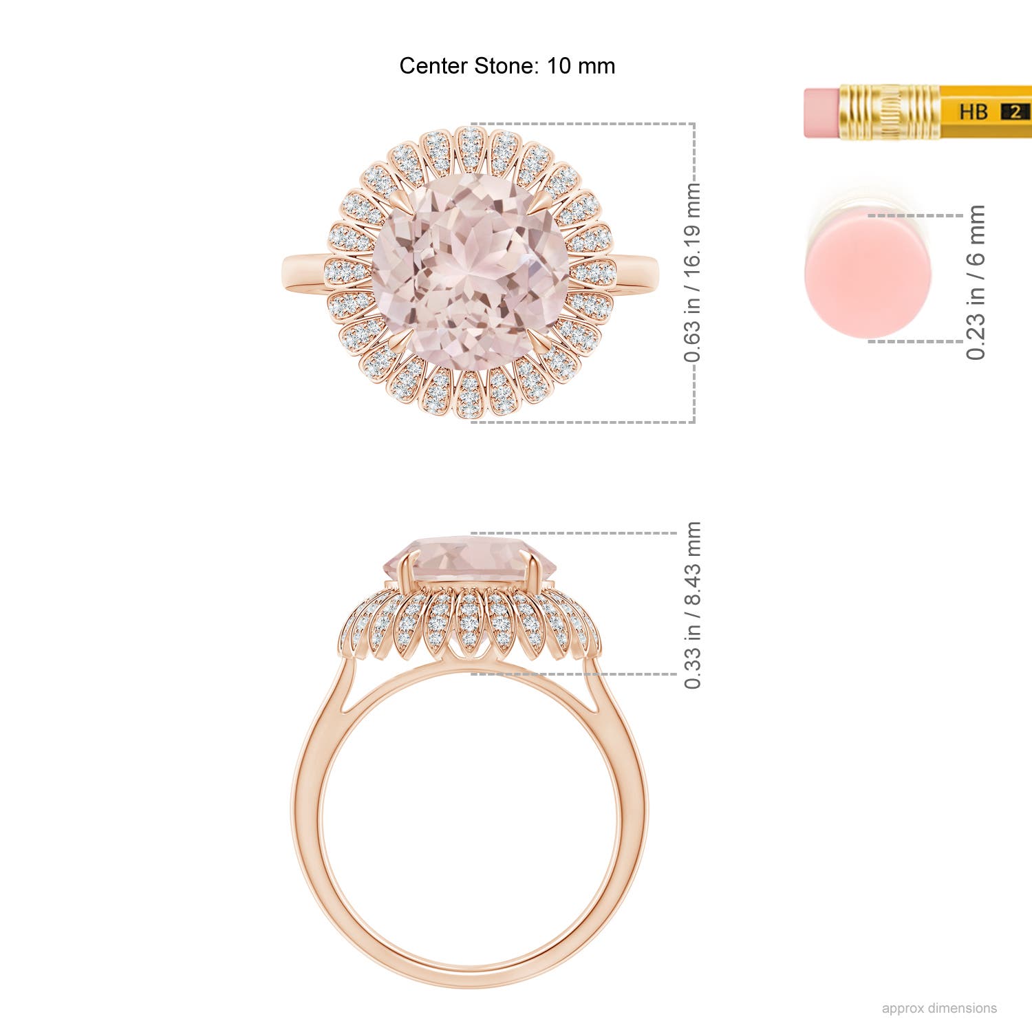 A - Morganite / 3.69 CT / 14 KT Rose Gold