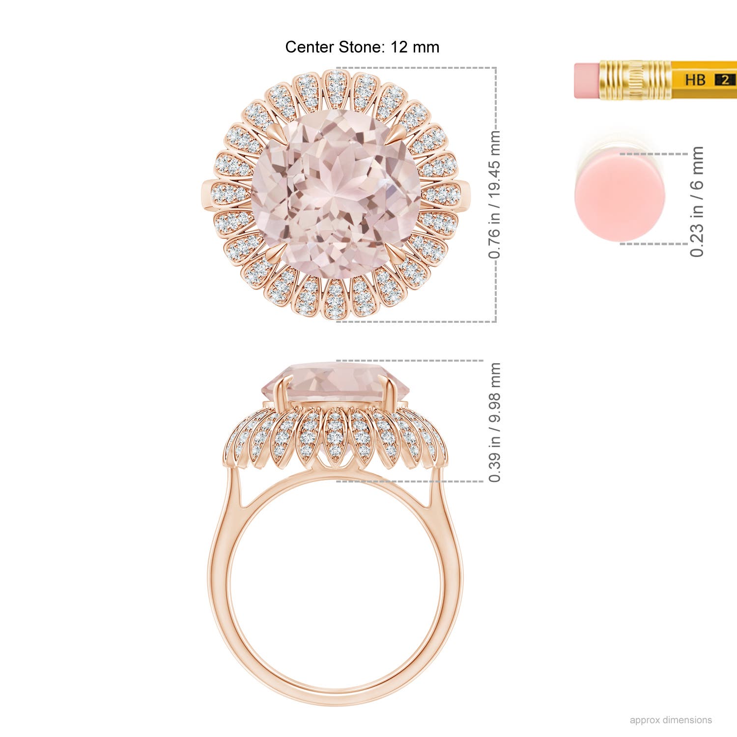 A - Morganite / 5.58 CT / 14 KT Rose Gold