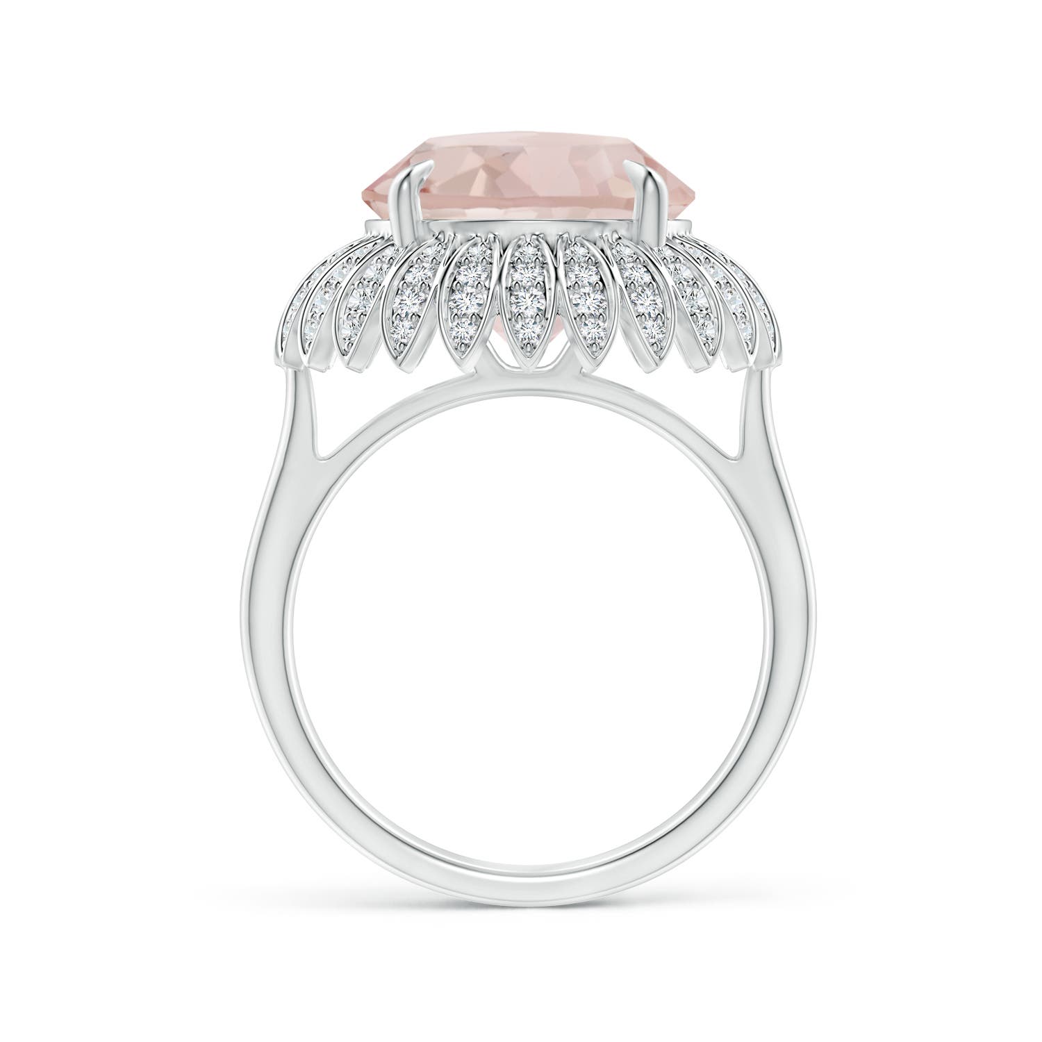 A - Morganite / 5.58 CT / 14 KT White Gold