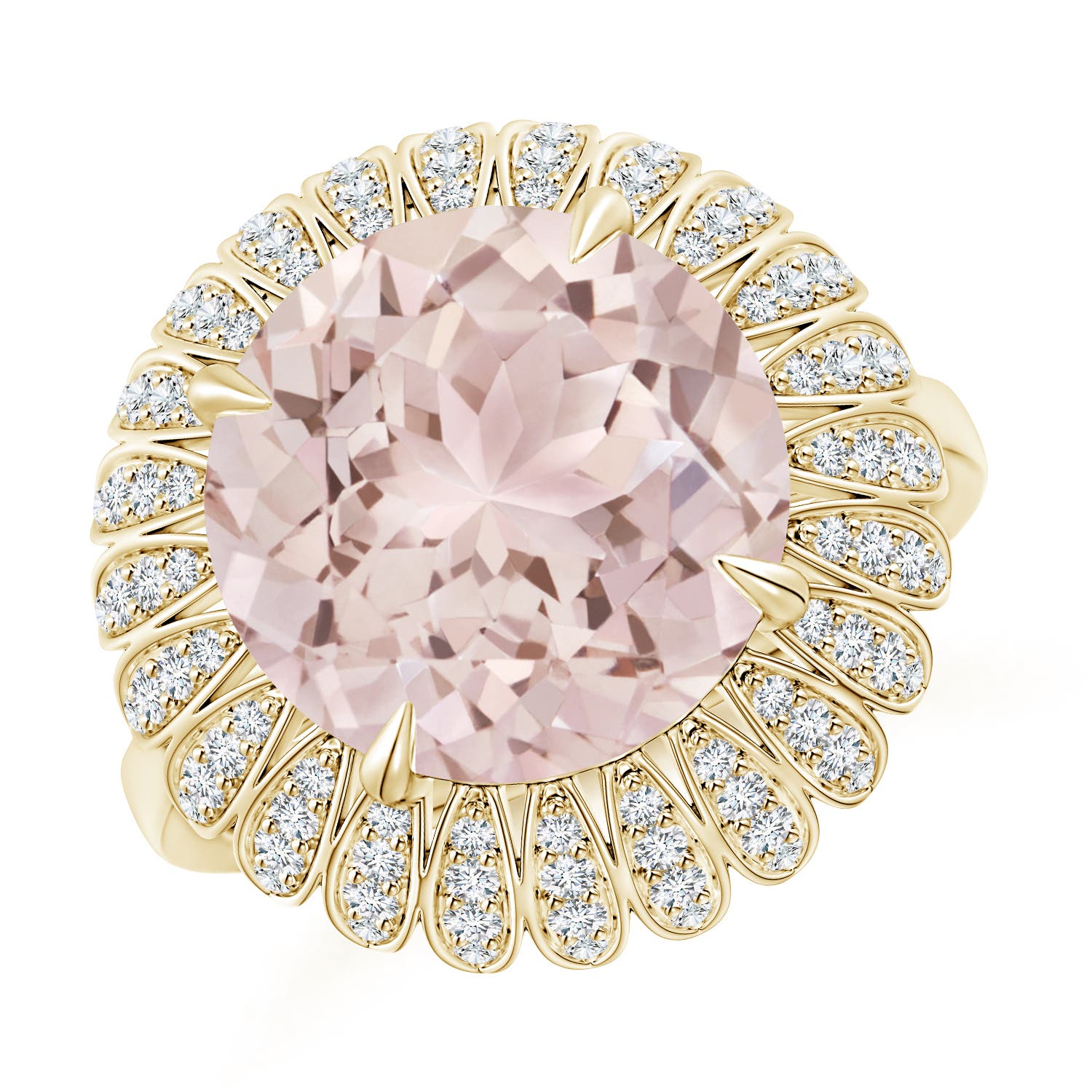 A - Morganite / 5.58 CT / 14 KT Yellow Gold