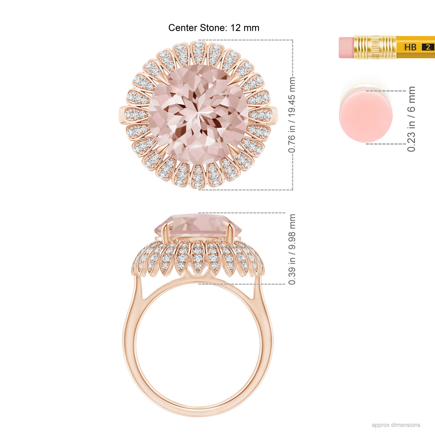 AA - Morganite / 5.58 CT / 14 KT Rose Gold