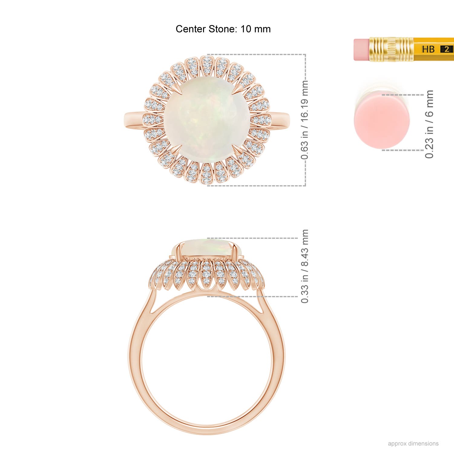 A - Opal / 2.19 CT / 14 KT Rose Gold