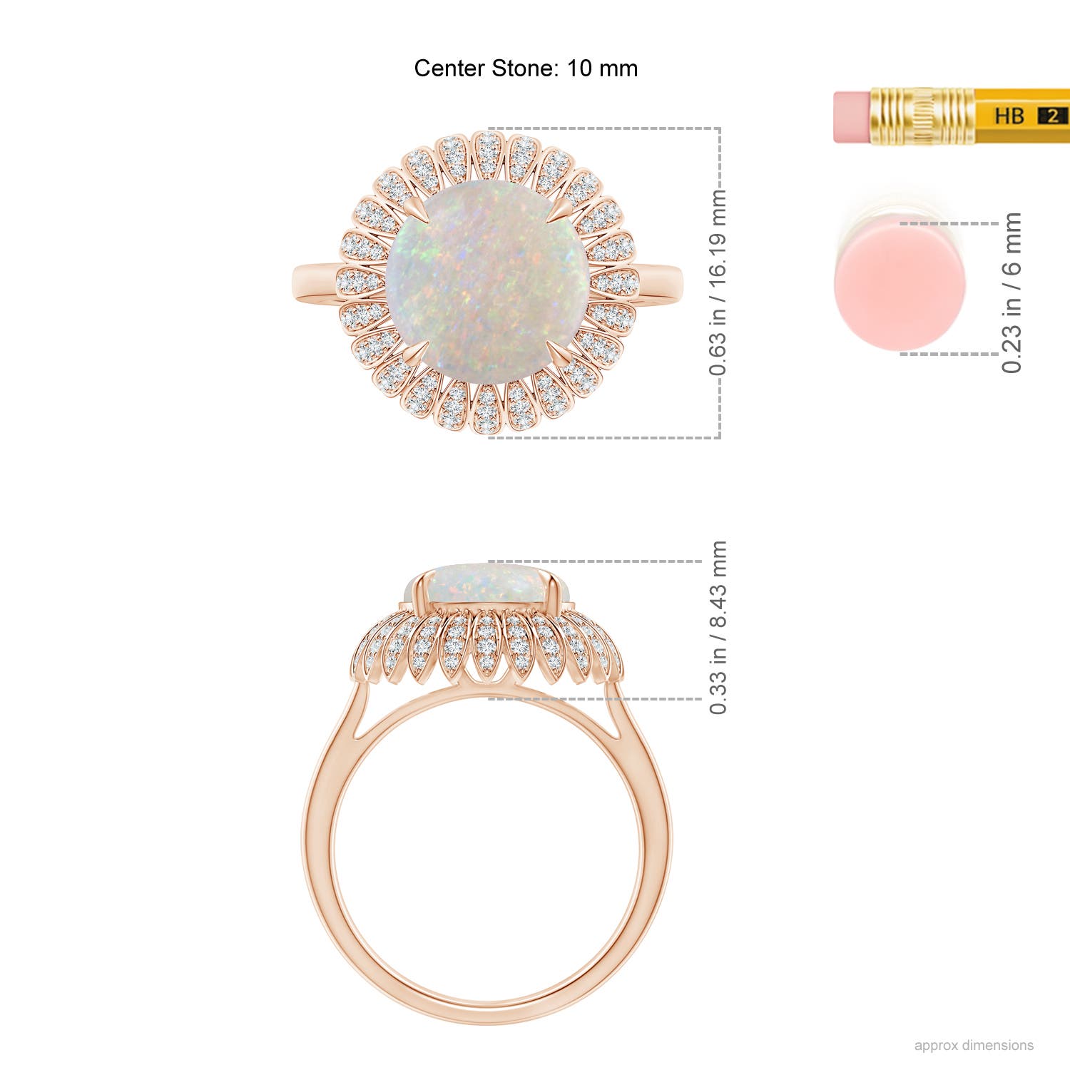 AA - Opal / 2.19 CT / 14 KT Rose Gold