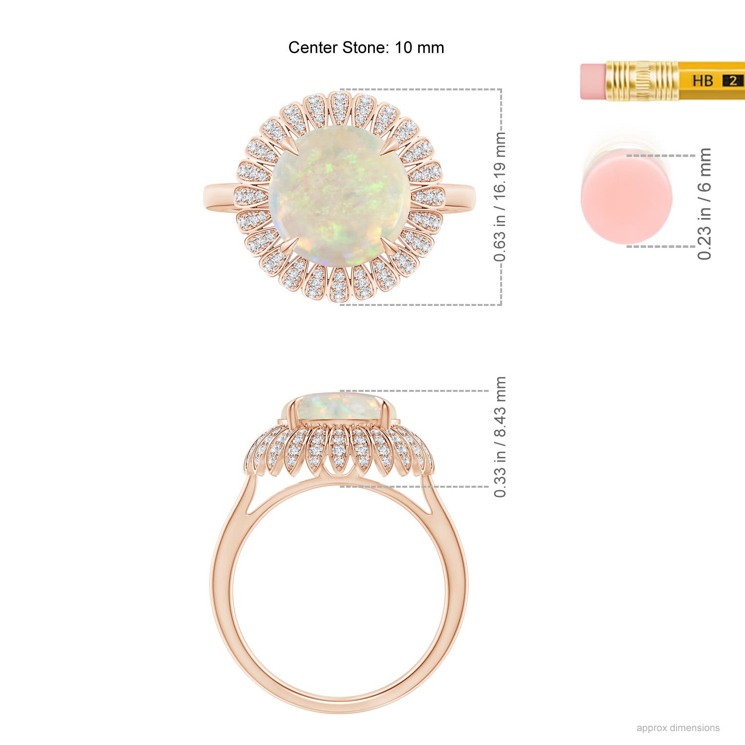 AAA - Opal / 2.19 CT / 14 KT Rose Gold