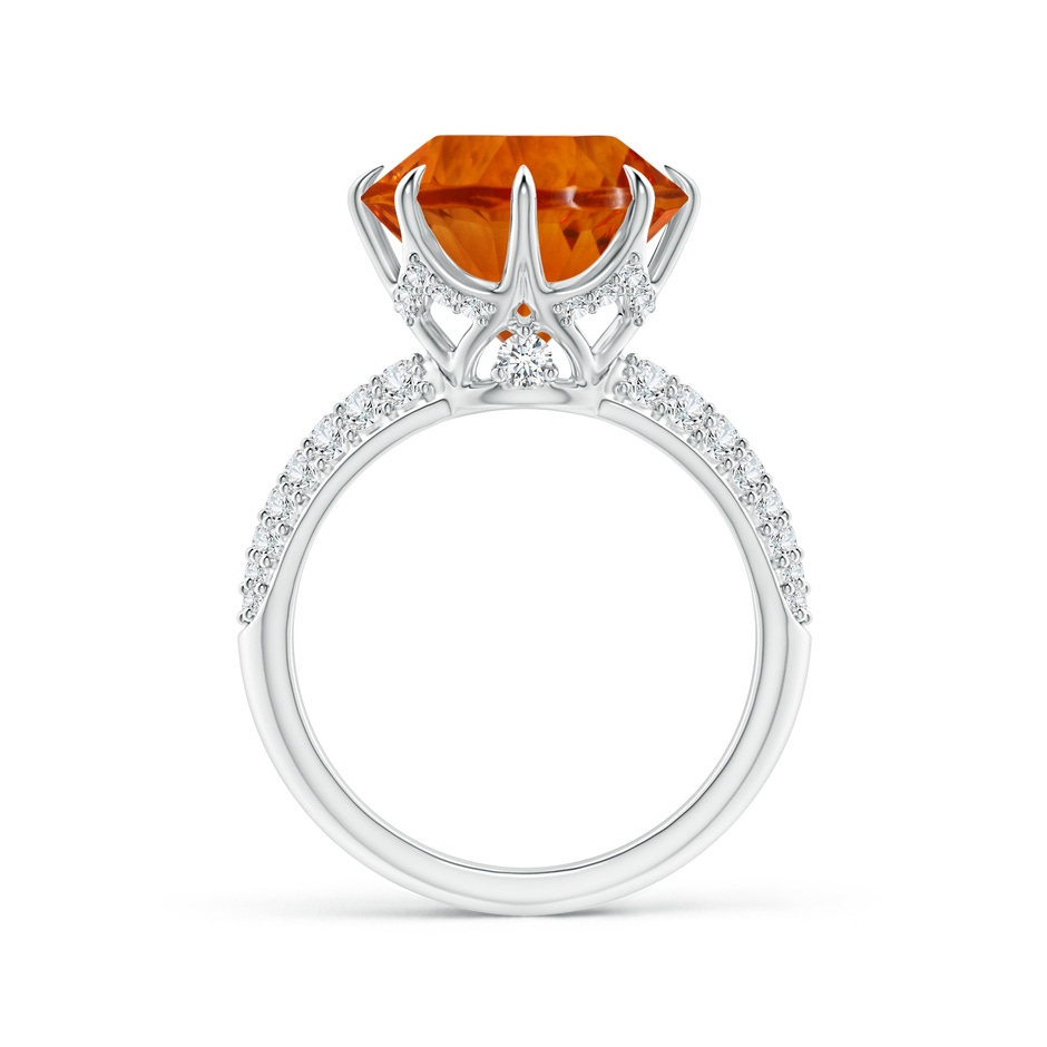 12.00-12.04x8.03mm AAAA GIA Certified Classic Round Citrine Crown Ring in White Gold side 199