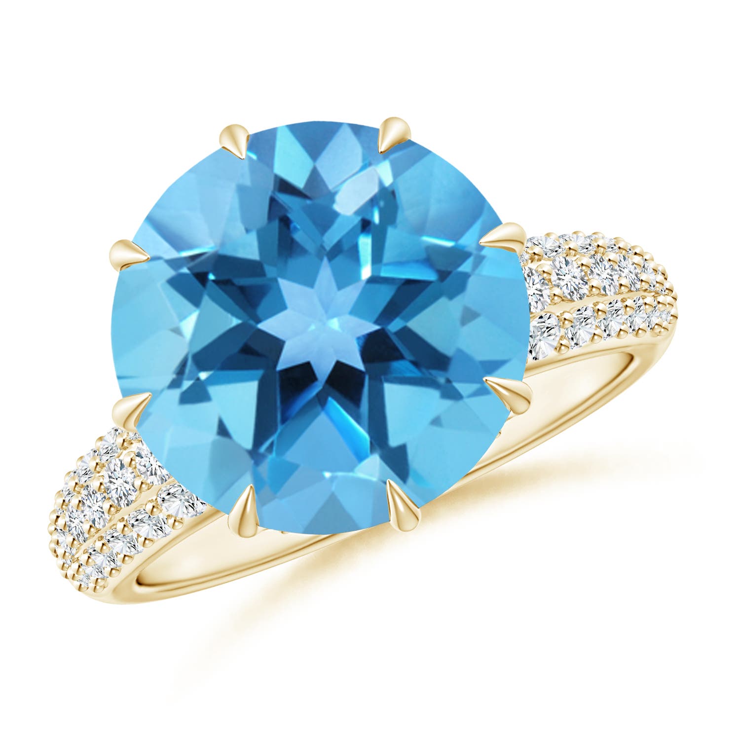 AA - Swiss Blue Topaz / 8.41 CT / 14 KT Yellow Gold