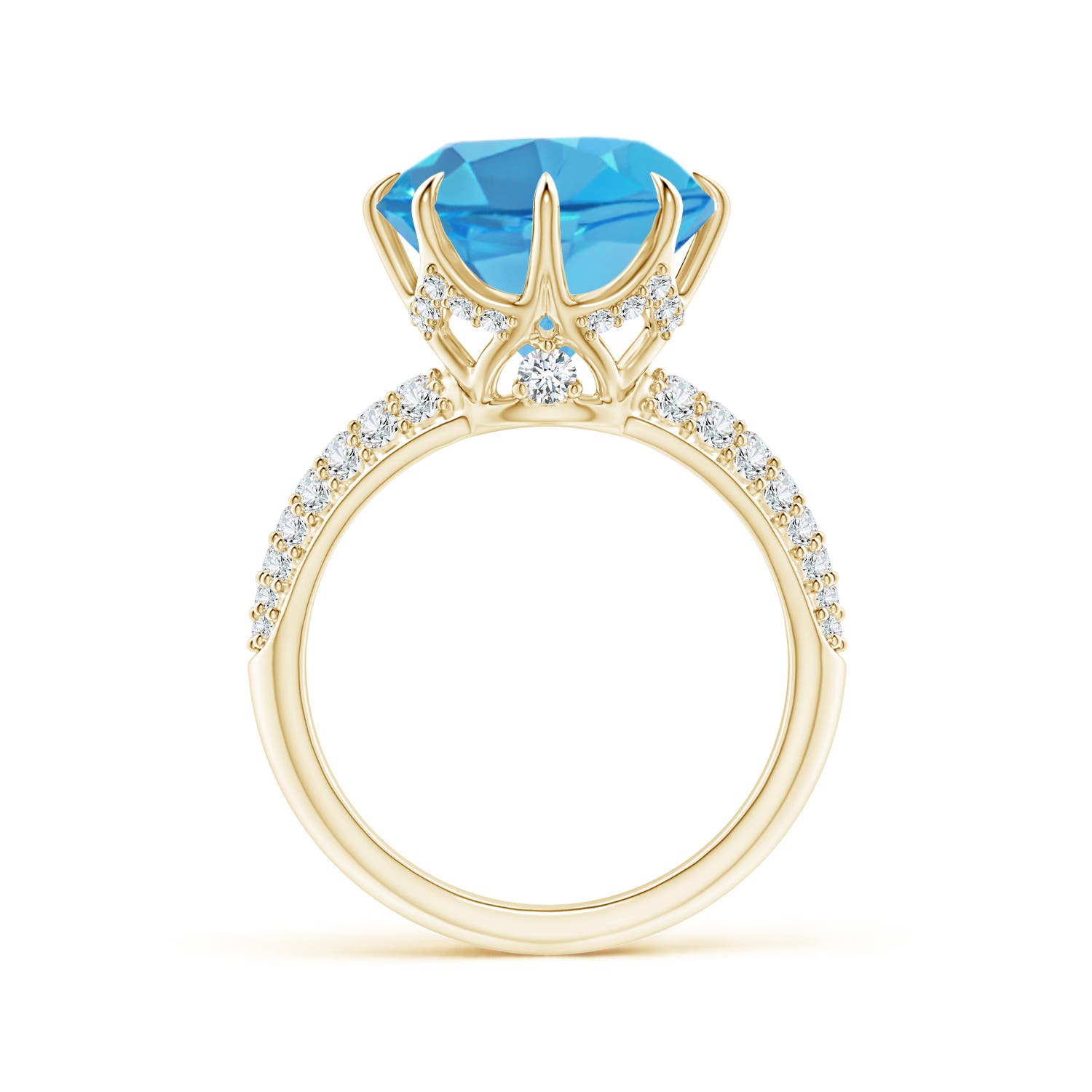 AA - Swiss Blue Topaz / 8.41 CT / 14 KT Yellow Gold