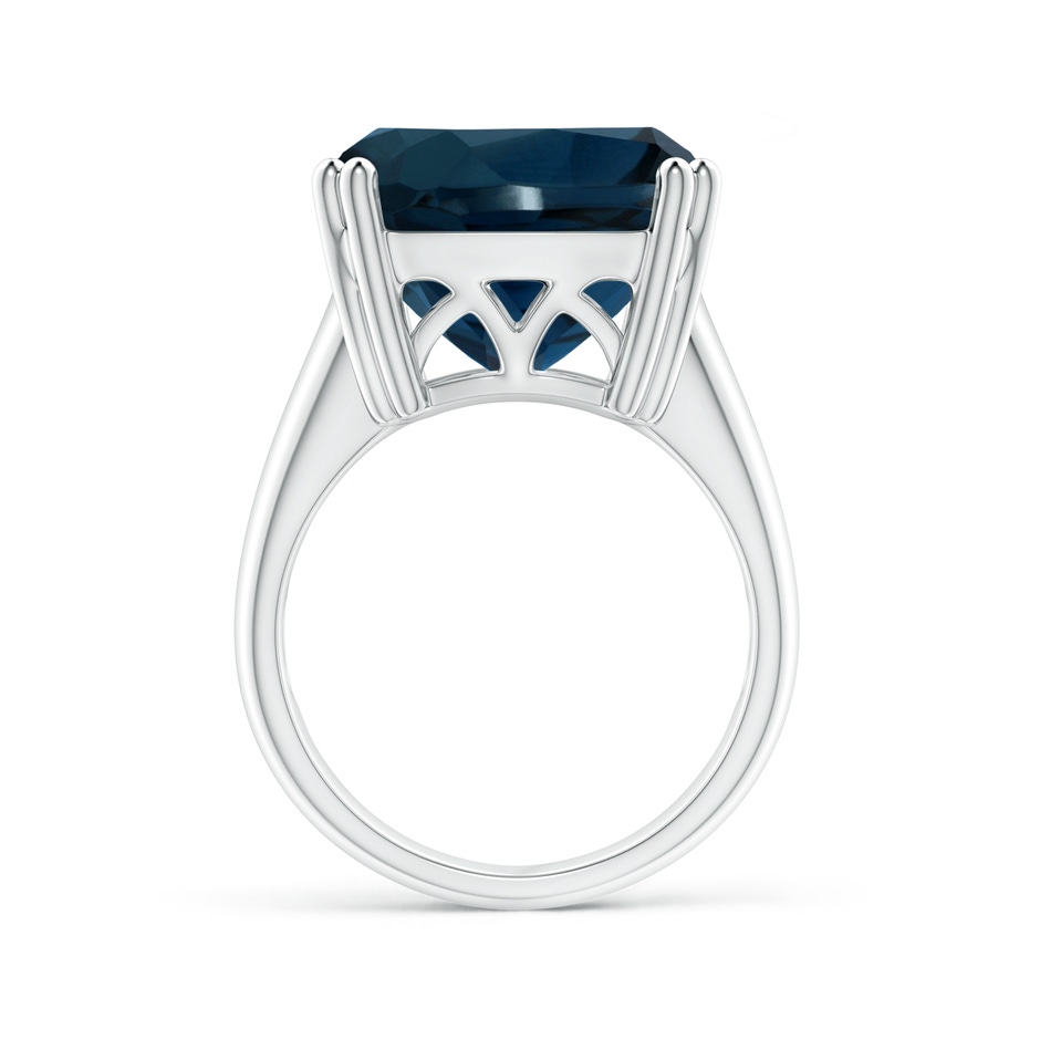 14.11x14.07x9.25mm AAA Solitaire GIA Certified Cushion London Blue Topaz Tapered Shank Ring in White Gold side 199