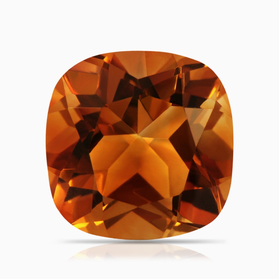 12.15x12.13x7.77mm AAAA GIA Certified Cushion Citrine Ring with U Pave-Set Diamonds in Rose Gold side 599