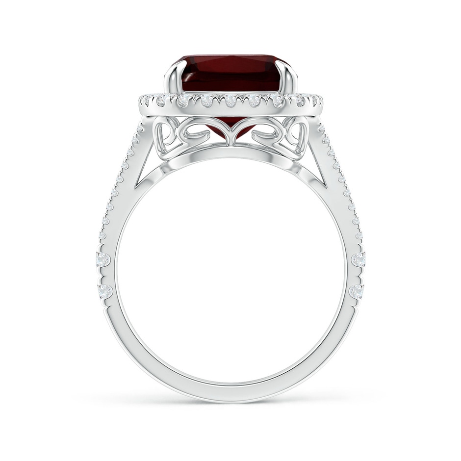 14.12x10.11x6.09mm AA GIA Certified Rectangular Cushion Garnet Ring in 18K White Gold side 199