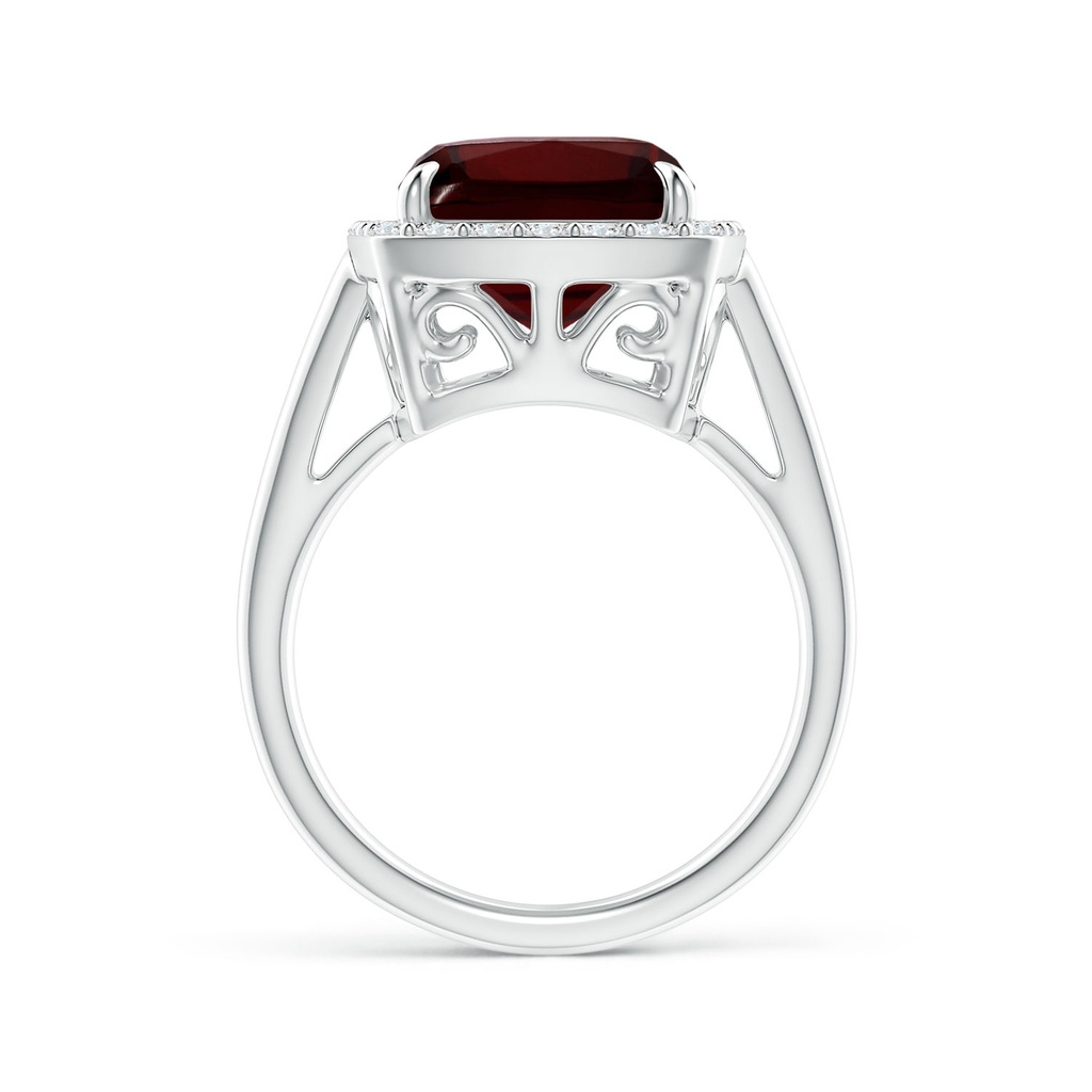 14.12x10.11x6.09mm AA GIA Certified Classic Garnet Cocktail Ring in 18K White Gold Side 199