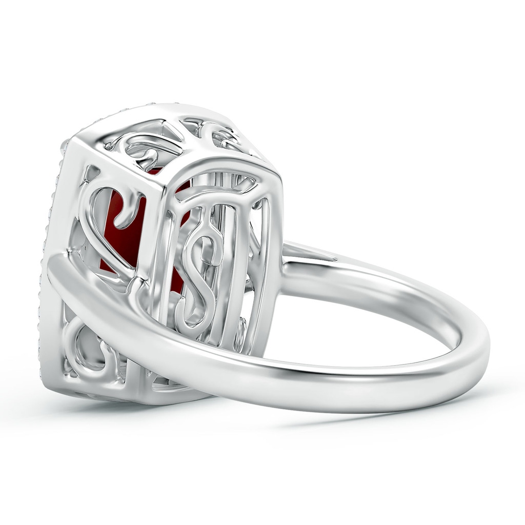 14.12x10.11x6.09mm AA GIA Certified Classic Garnet Cocktail Ring in 18K White Gold Side 399
