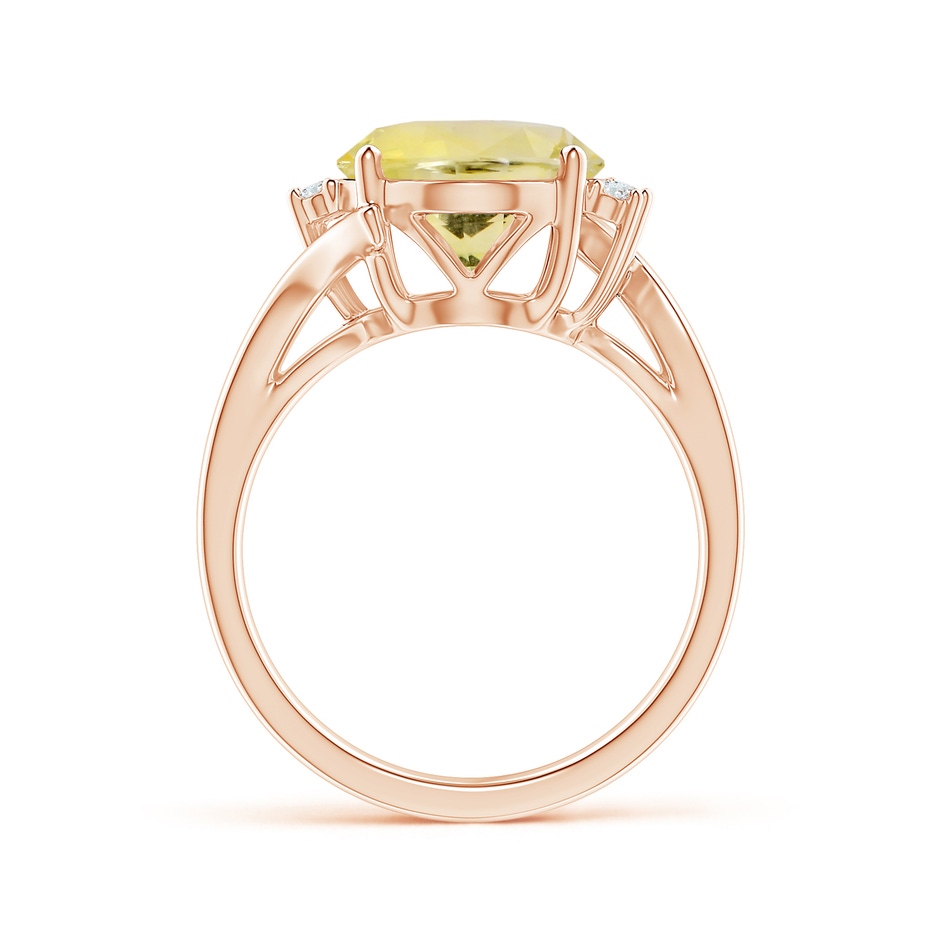 13.60x10.18x6.84mm AAA GIA Certified Yellow Sapphire Bypass Ring with Diamonds in 18K Rose Gold side-1