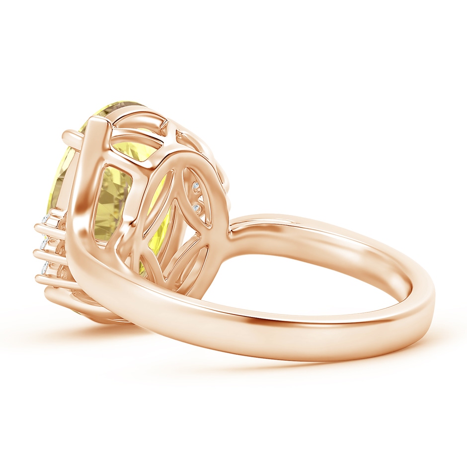 13.60x10.18x6.84mm AAA GIA Certified Yellow Sapphire Bypass Ring with Diamonds in Rose Gold side-2