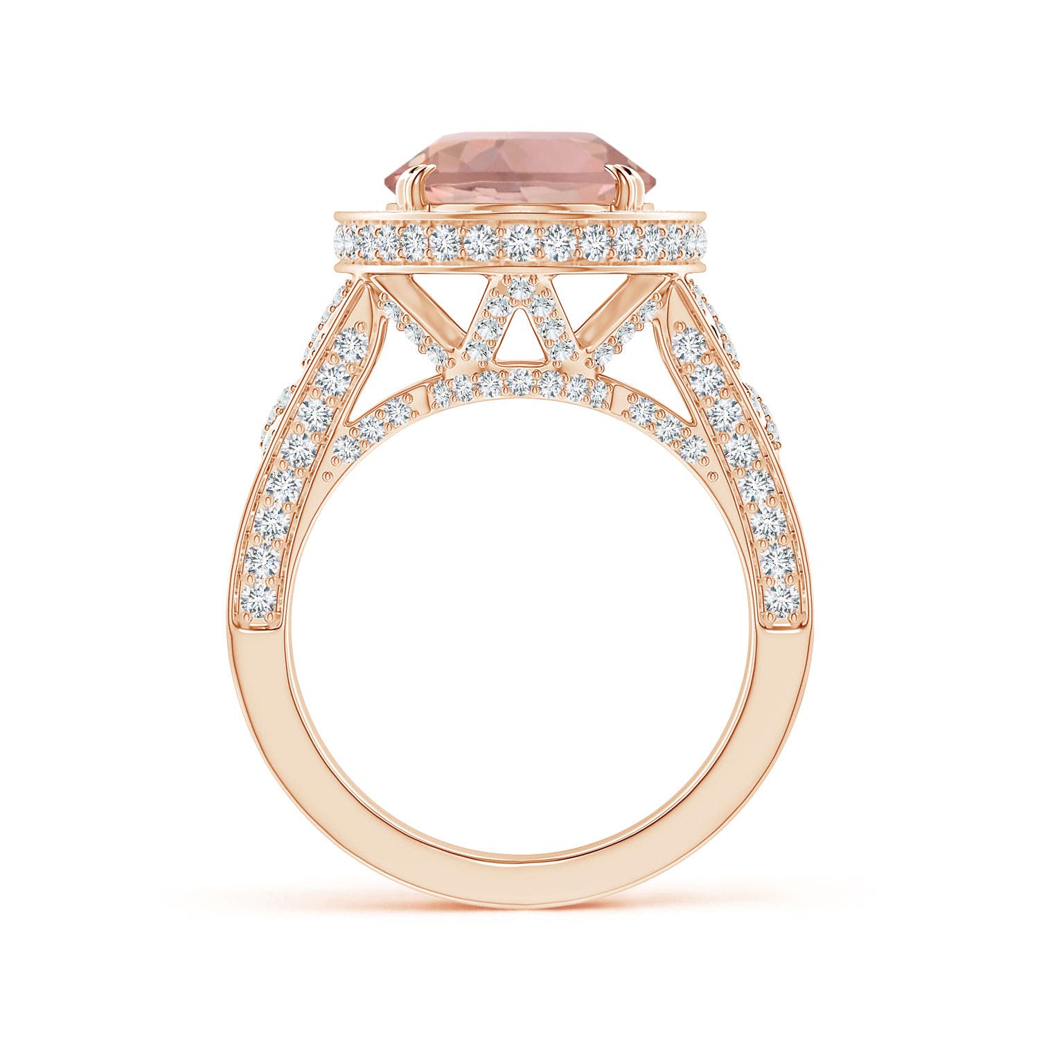 AAAA - Morganite / 6.65 CT / 14 KT Rose Gold