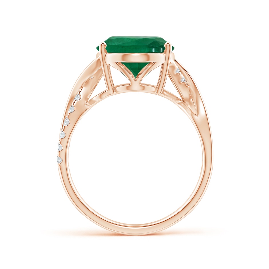 13.24x10.01x6.86mm AA GIA Certified Oval Emerald Crossover Ring in 18K Rose Gold side 199