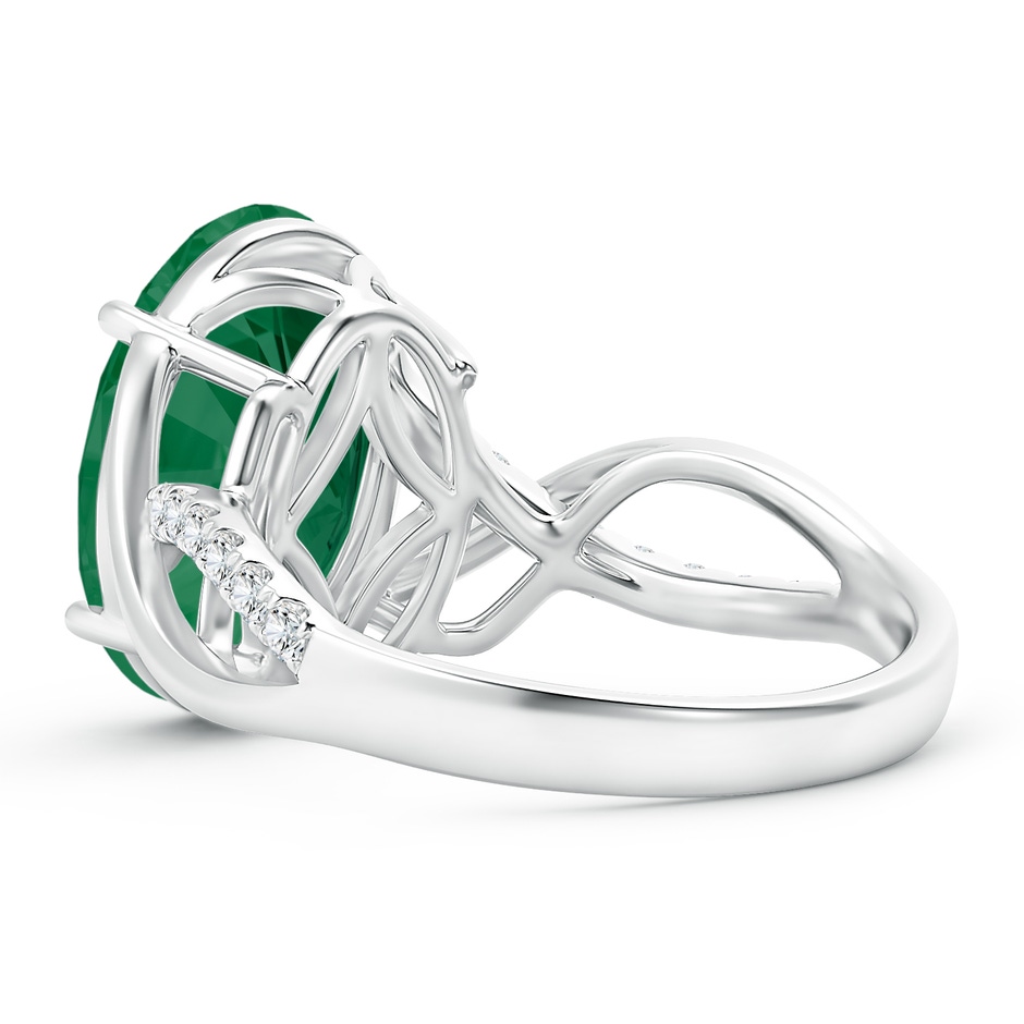 13.24x10.01x6.86mm AA GIA Certified Oval Emerald Crossover Ring in 18K White Gold side 399