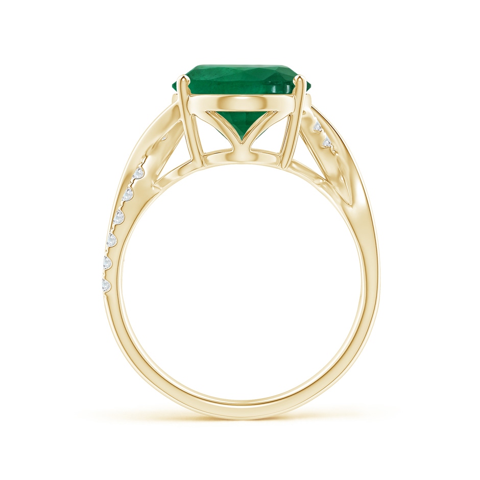 13.24x10.01x6.86mm AA GIA Certified Oval Emerald Crossover Ring in 18K Yellow Gold side 199