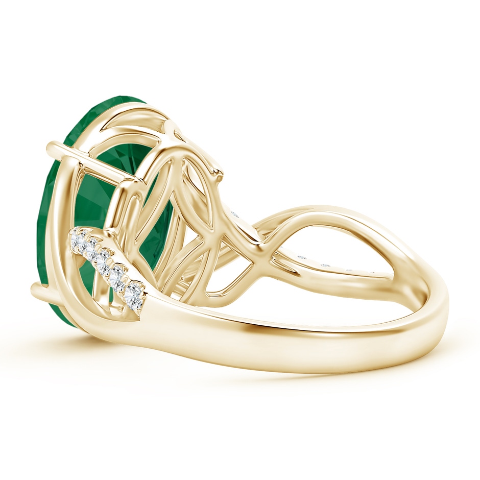 13.24x10.01x6.86mm AA GIA Certified Oval Emerald Crossover Ring in Yellow Gold side 399