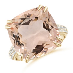 Fashion Yellow Gold Morganite Rings