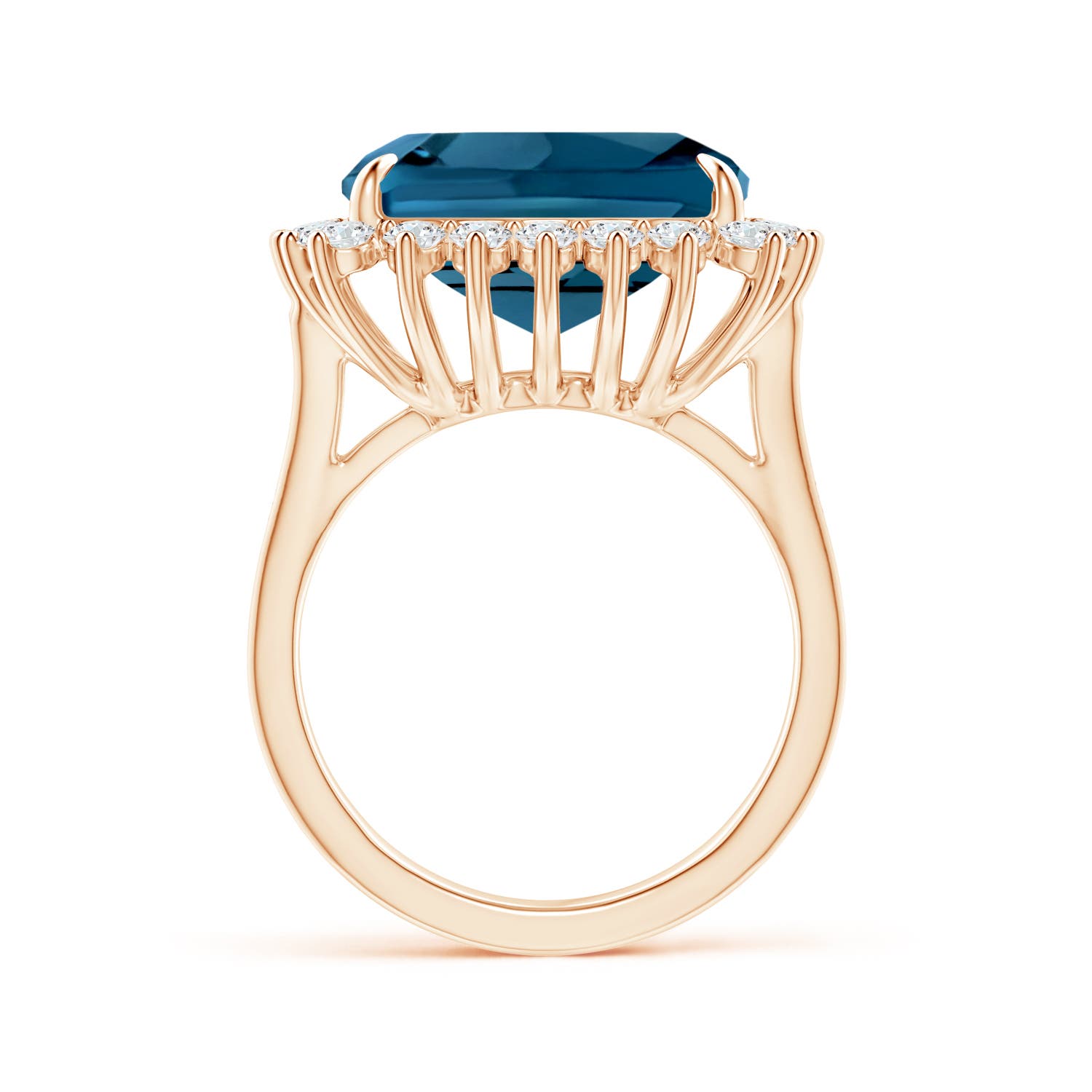 AAAA - London Blue Topaz / 13.44 CT / 14 KT Rose Gold