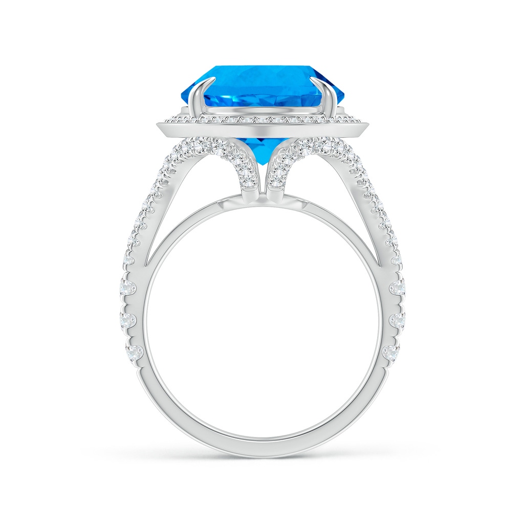 16.10x12.12x7.79mm AAAA Claw-Set GIA Certified Oval Sky Blue Topaz Cocktail Ring in White Gold - side 199