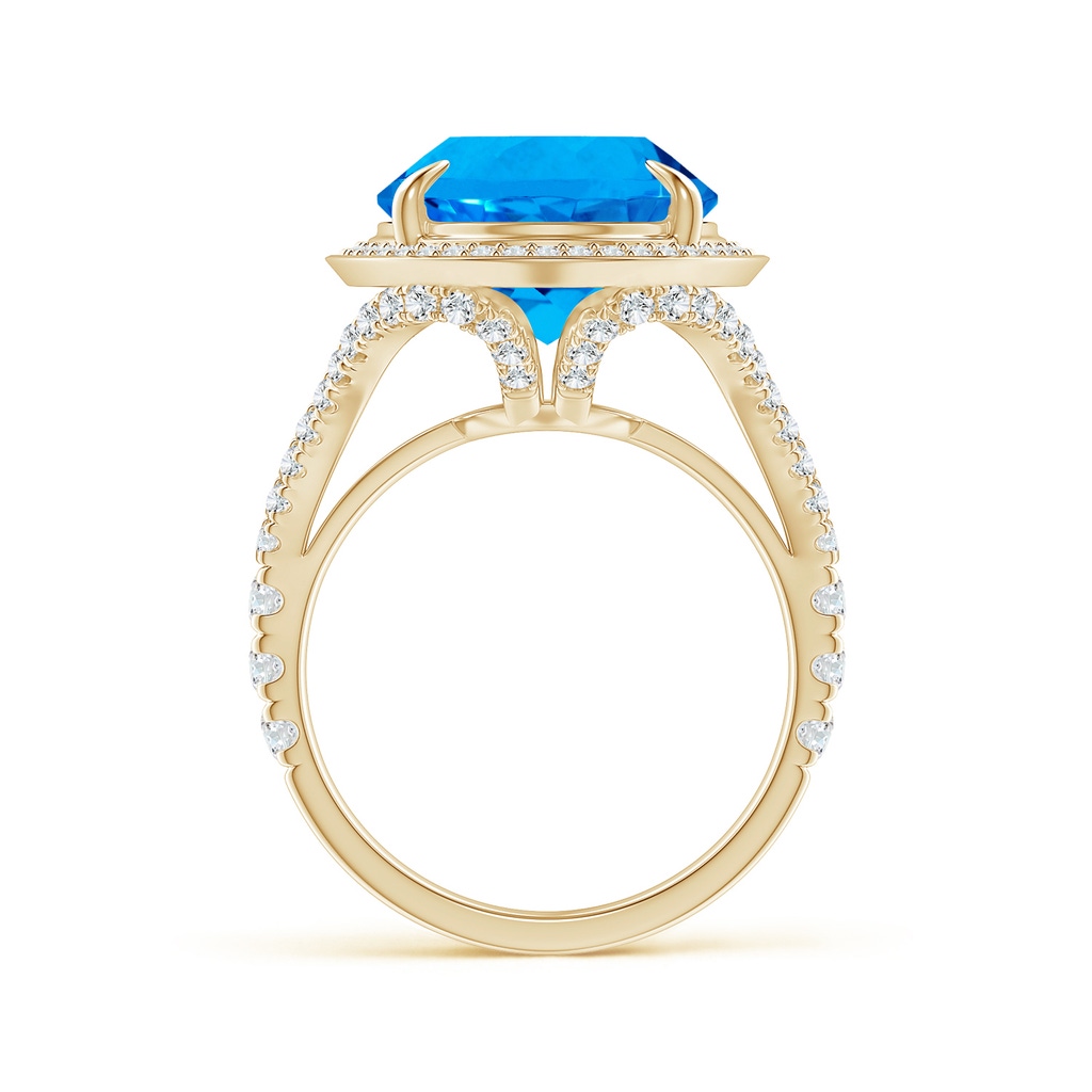16.10x12.12x7.79mm AAAA Claw-Set GIA Certified Oval Sky Blue Topaz Cocktail Ring in Yellow Gold - side 199