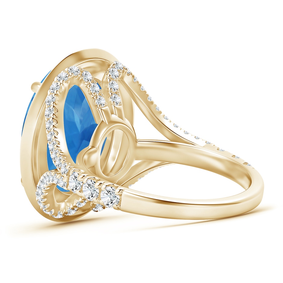 16.10x12.12x7.79mm AAAA Claw-Set GIA Certified Oval Sky Blue Topaz Cocktail Ring in Yellow Gold side 399