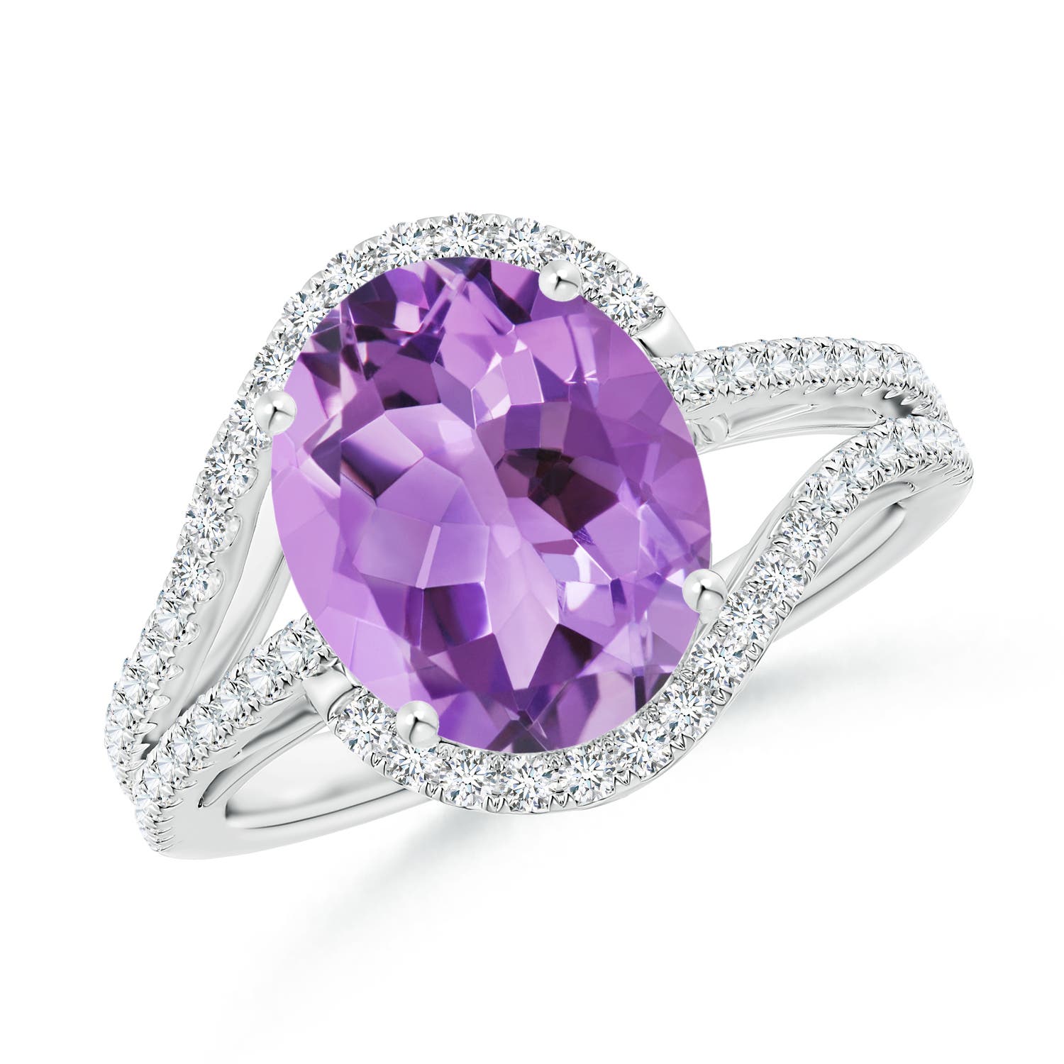 A - Amethyst / 3.65 CT / 14 KT White Gold