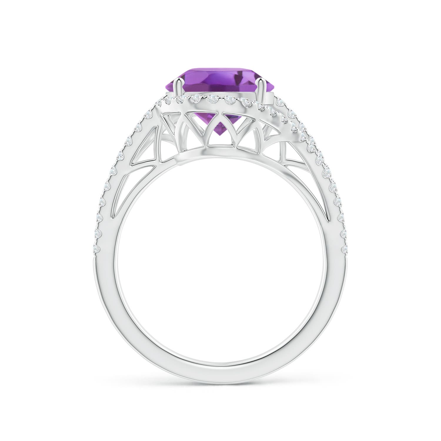 A - Amethyst / 3.65 CT / 14 KT White Gold