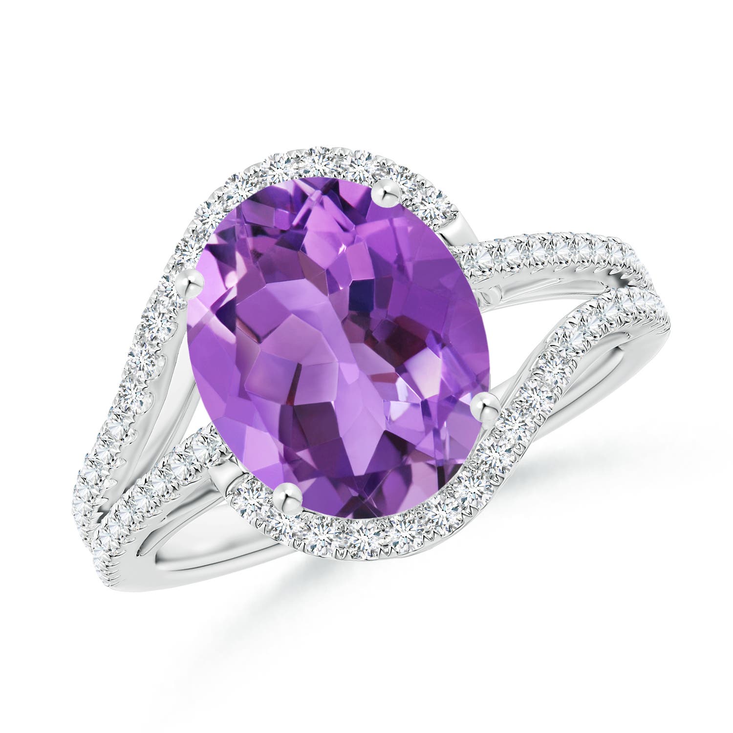 AA - Amethyst / 3.65 CT / 14 KT White Gold