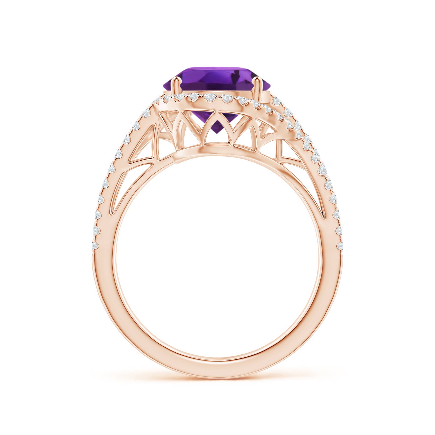 AAAA - Amethyst / 3.65 CT / 14 KT Rose Gold