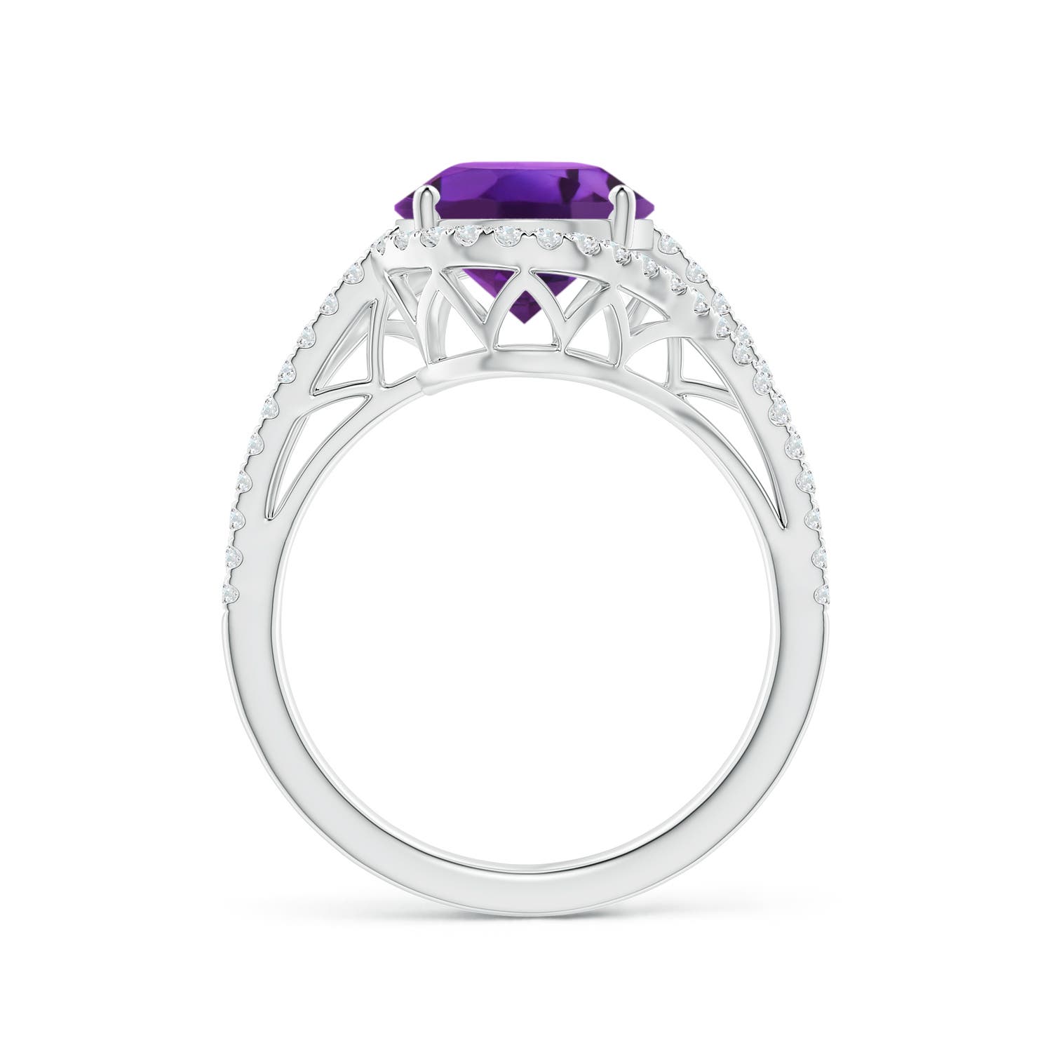 AAAA - Amethyst / 3.65 CT / 14 KT White Gold