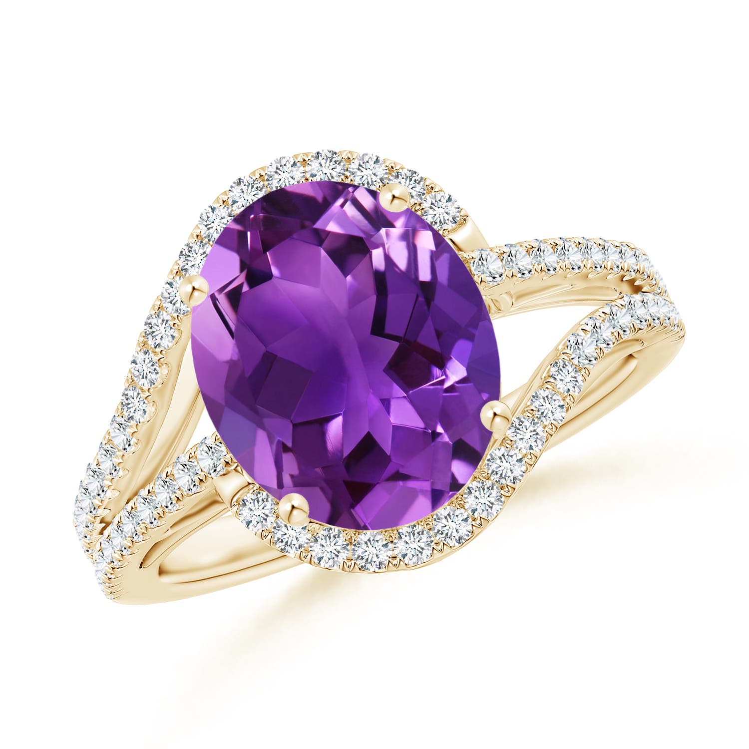 AAAA - Amethyst / 3.65 CT / 14 KT Yellow Gold