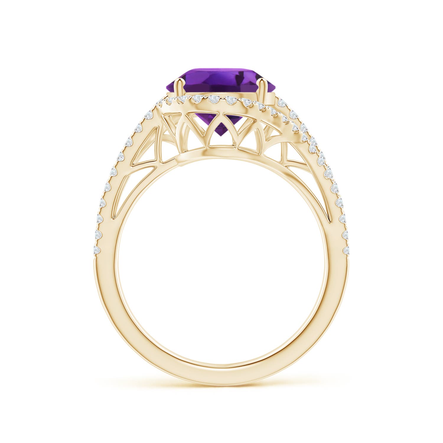 AAAA - Amethyst / 3.65 CT / 14 KT Yellow Gold