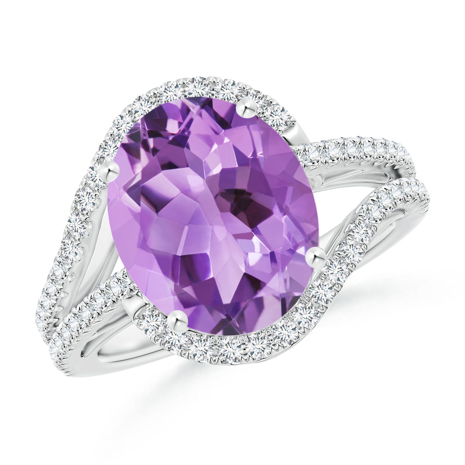 A - Amethyst / 4.92 CT / 14 KT White Gold