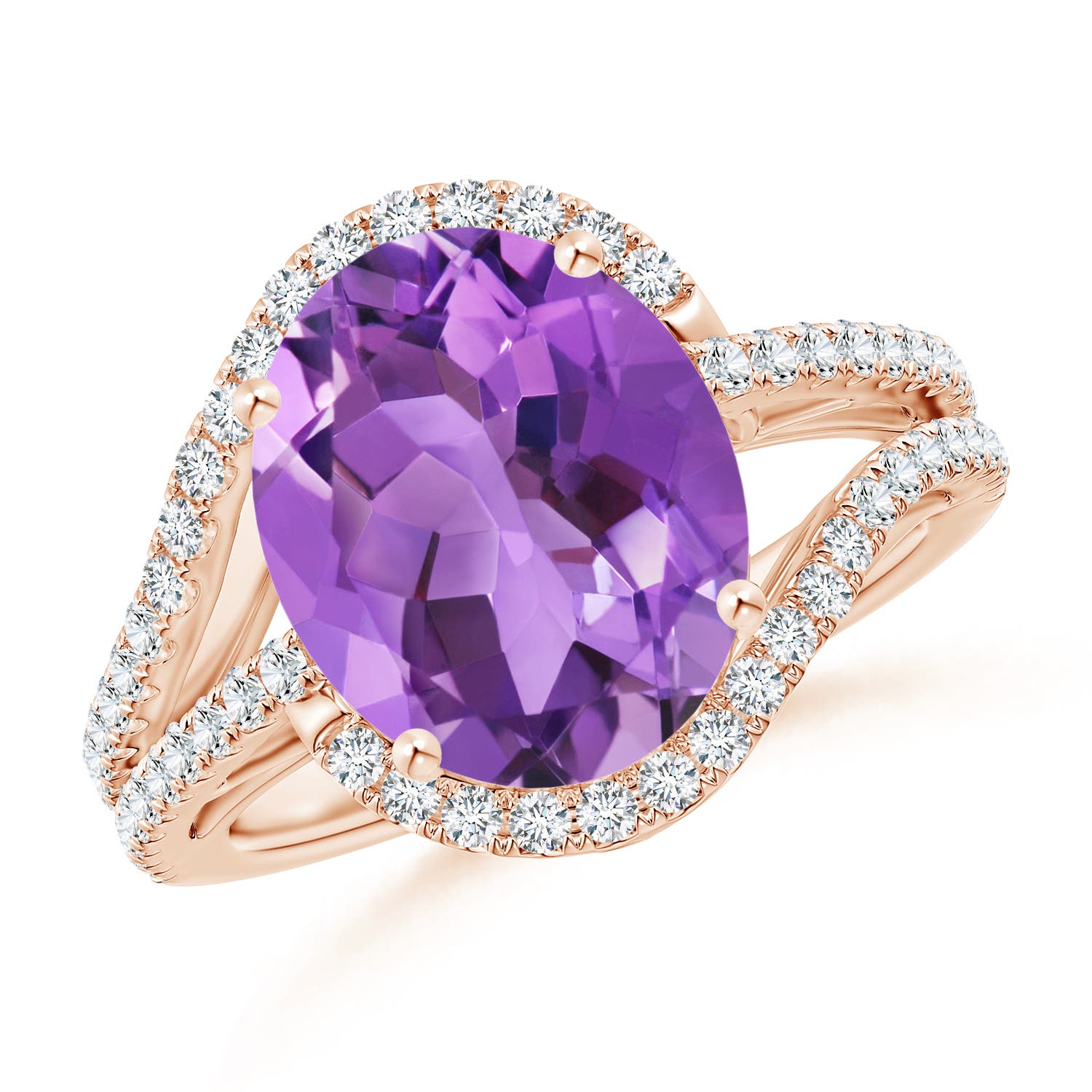 AA - Amethyst / 4.92 CT / 14 KT Rose Gold